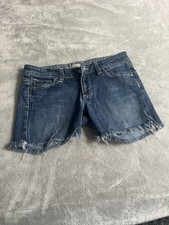 Denim short shorts Blue Distressed Frayed Hem Cutoff Shorts Size 27. Y2k. hippy
