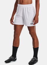 UA Woman's Golazo 3.0 Soccer Short-1369059-100-White SMALL