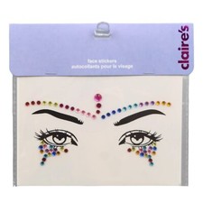 Claires Face Stickers Faux Gemstone Stickers Colorful Festival Face Art