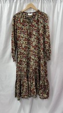 Vinatge 1970s Maxi Dress Fall Colors Boho Prairie Dress