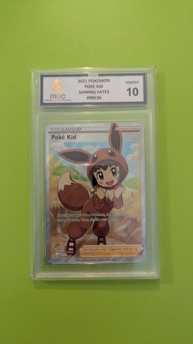 2021 Poke Kid 070/072 Shining Fates Full Art Trainer Grade 10 (Not PSA) Pokemon