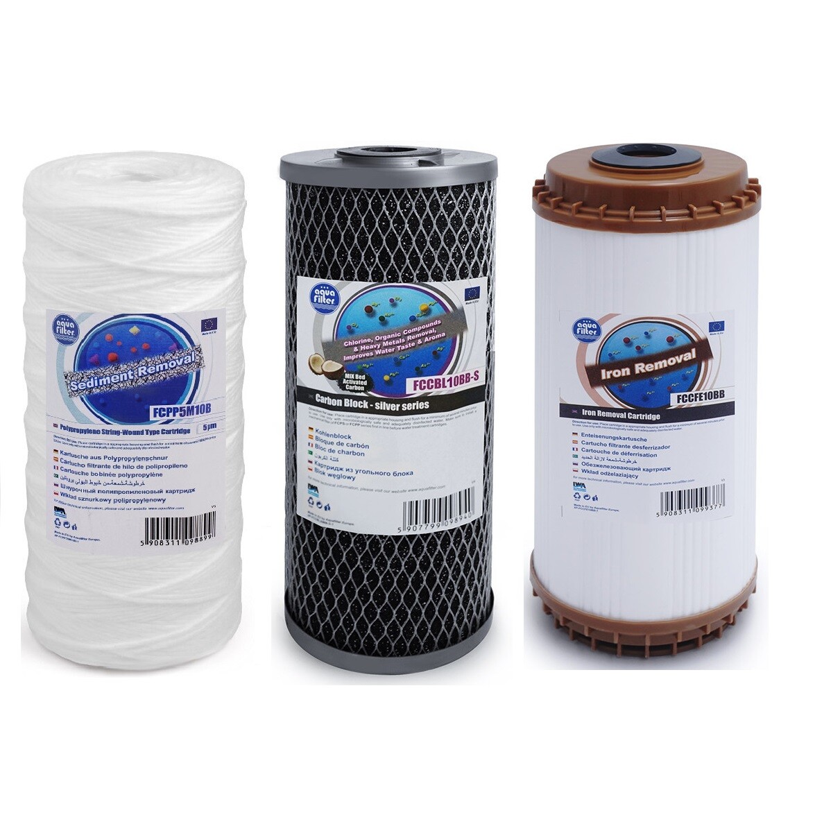 Aquafilter Replacement Set Water Purifier Iron Reducion 10"" Big Blue Jumbo
