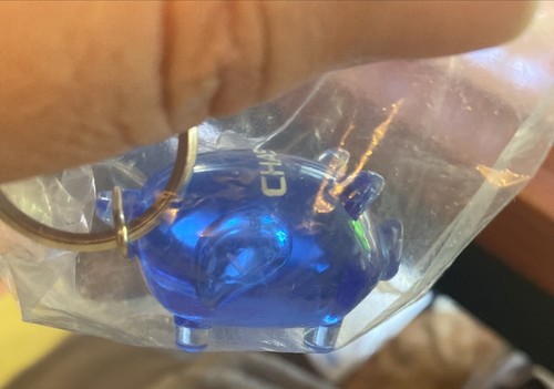 Chase Bank Blue Pig Keychain New in Wrapper - Picture 4 of 5