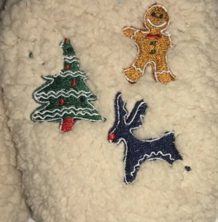 DEARFOAMS NEW SHERPA SLIPPERS 5/6 OFFICIAL COOKIE TESTER MEMORY FOAM COZY COMFRT