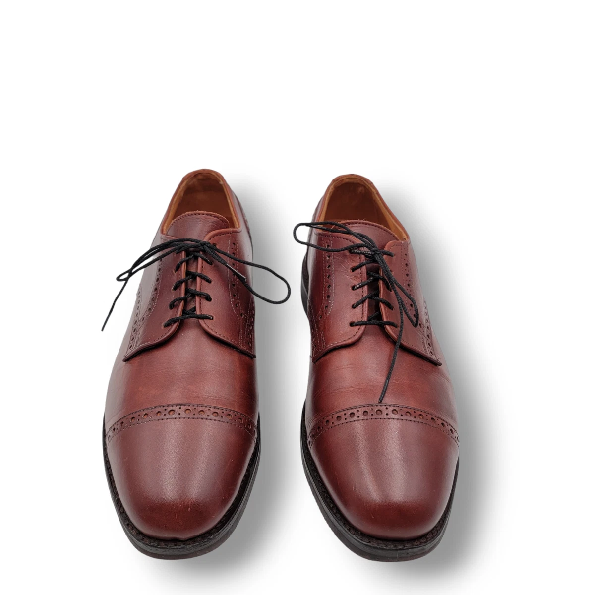 Allen Edmonds Benton Cap Toe Oxford Brown Leather 3458 Shoes Men s 9.5 C