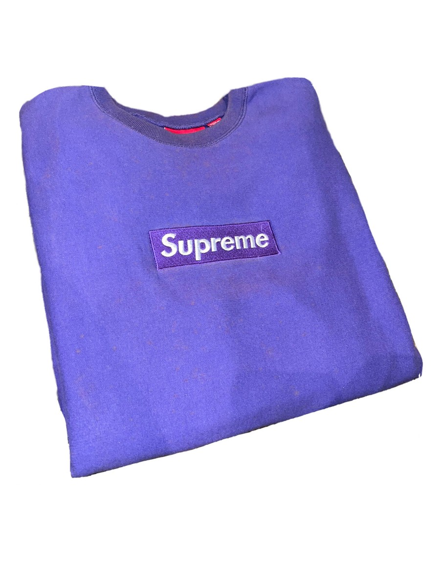 Supreme Purple On Purple 2006 Box Logo Crewneck 100 Supreme Purple On Purple 2006 Box Logo Crewneck 100