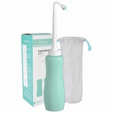 Portable Bidet Handheld Personal Travel Bidet Parts with Travel Bag- 22oz/ Green