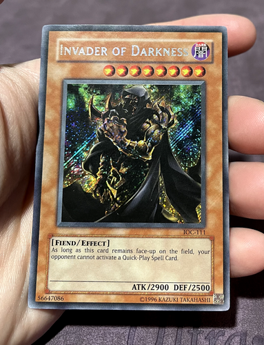 Invader of Darkness IOC-111 Yu-Gi-Oh! TCG Secret Rare Unlimited Vintage VLP - Picture 3 of 5