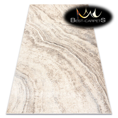 Hochwertiger moderner Design Teppich FUSION 9776 creme / beige - Dünen, sand Abstraktion