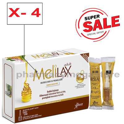 4 X Aboca Melilax Leviaclis Adult Microcosm Adults Gluten Free. 6 x 10 gr