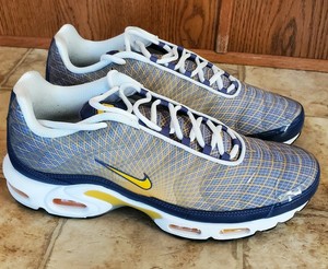 nike air max plus og steel spun yellow & white