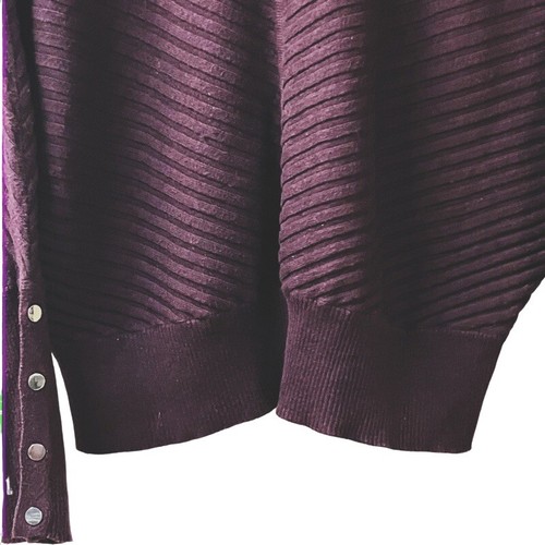 Alfani Womens Pullover Sweater SZ XL Burgundy Ribbed Dolman Sleeve Button Cuffs - Picture 4 of 8