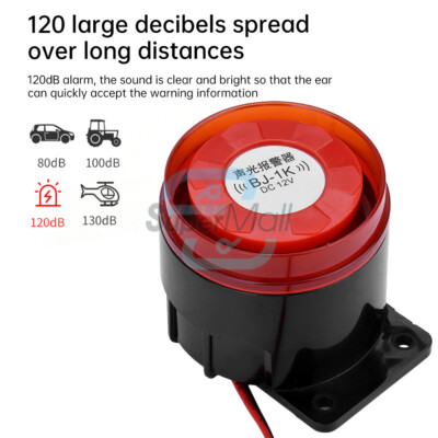 BJ-1K 12/24/220V Buzzer High Decibel Sound Light Alarm Explosion Anti-theft Horn
