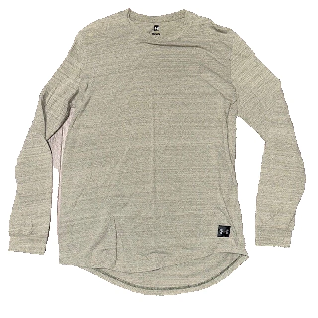 Under Armour Shirt Men's Medium Military Heather Green Long Sleeve