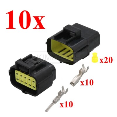 10x Amp Econoseal J Set 10 Pin Waterproof Connector Motorcycle Car New