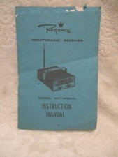 REGENCY Monitoradio Receiver Model ACT-M8H/L Instruction Manual 4/1974