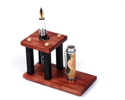 Lanier Pens - Bubinga and Ebony Upright Stand - 1 Pen