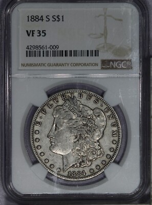 1884-S Morgan Silver Dollar $1 NGC VF35 - Sweet original coin! | eBay