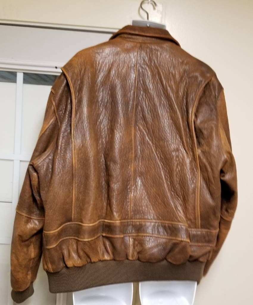 Vintage Wilsons "Way Cool"  Brown Bomber "Men's" Leather  Jacket  XL image 2