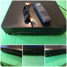 Panasonic PV-4509 VCR Cassette VHS Player Remote Cables Basic Instructions 