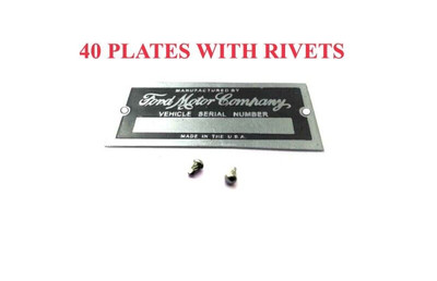Hot Rod Rear Tag FORD MOTOR COMPANY DATA PLATE SERIAL NUMBER TAG HOT ROD RAT ROD STREET ...