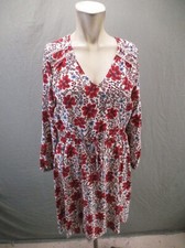 OLD NAVY Size S Women Waist Drawstring V-Neck Long Sleeve Midi Blouson Dress 200