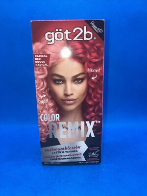 Got2b Color Remix, Customizable Semi-Permanent Hair Color, 092 Radical Red