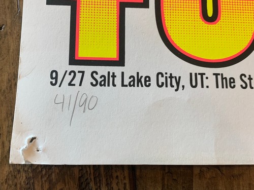 READ! Rare 41/90 Signed TURKUAZ 2017 18x24 Blacklight Tour Poster Utah Colorado - Picture 2 of 10