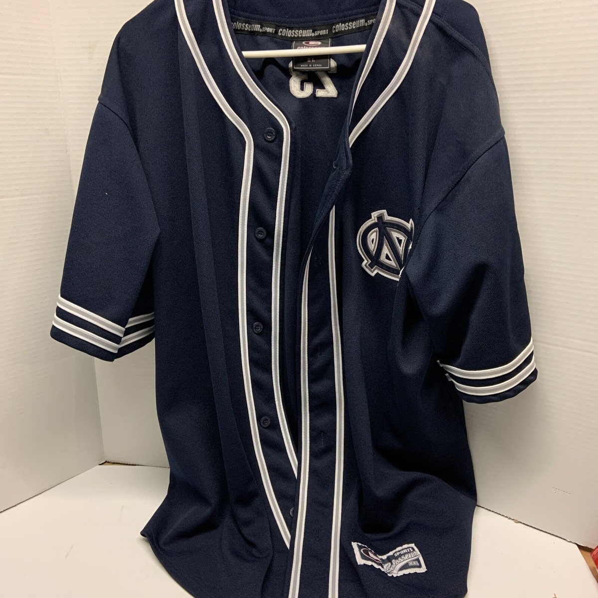 University North Carolina UNC Colosseum NCAA Baseball Jersey Sz XL