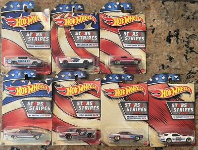 Set Of 7 Hot Wheels Stars And Stripes Series New In Pack | eBay