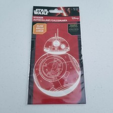 FORCE AWAKENS - STAR WARS BB8 DECAL - WINDOW DECAL/STICKER - BRAND NEW - GLOW