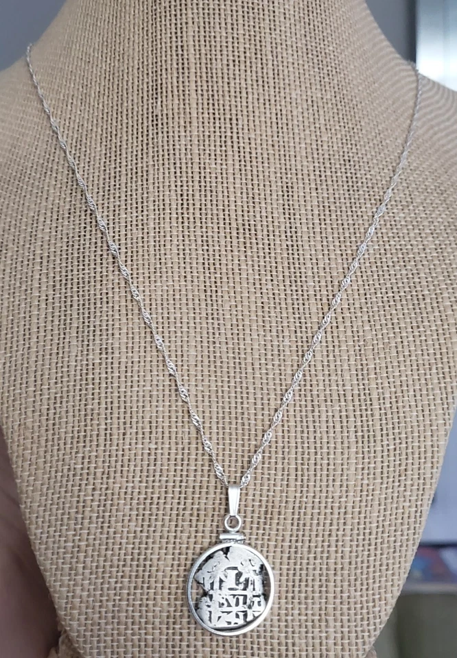 Auténtico Collar Moneda Cob Plata Real Naufragio Pirata Colonial Español 1 Foto 2 de 4