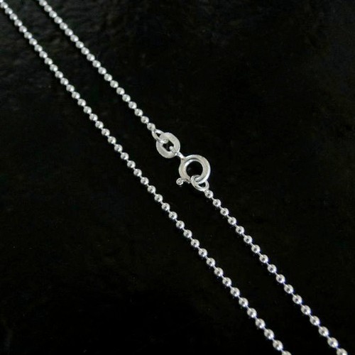 40 Inch 925 Sterling Silver 1.5mm Ball Chain Necklace With Stamped