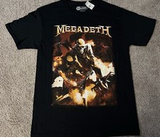 Megadeth Graphic Print Black T Shirt NWT 2023 Adult Size Medium