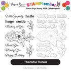NEW - Stamptember 2025 - Paper Rose Studio - Thankful Florals -Stamp and Die Set — photo 2