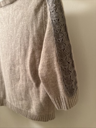 weekend max mara wool cashmere short sleeve cardigan sz m - Picture 8 of 9