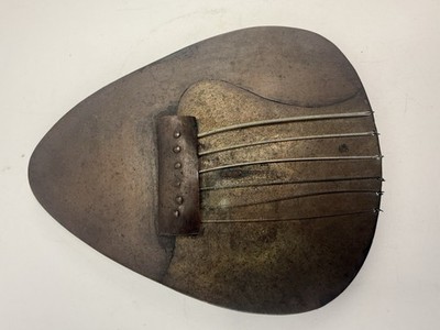 Vintage Primitive Handmade Wooden Lap Harp Zither Folk Art String ...