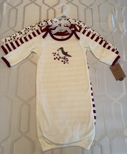 NWT Baby girl lot clothing 0-6M Organic Cotton Gowns  onsies 3pk 0-3M