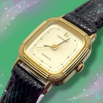 Orient I11551920 Quartz Ladies Watch Dress Waterproof Gold Dial Wrist 17cm
