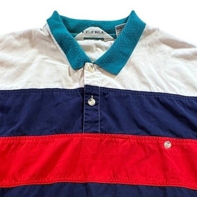 Pierre Cardin Polo Shirt Mens Large Vintage Colorblock Short Sleeve Cotton Blend