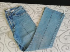 Seltene Schlagjeans aus Stretch-Baumwoll-Denim mit Bügelfalte. Gr.38