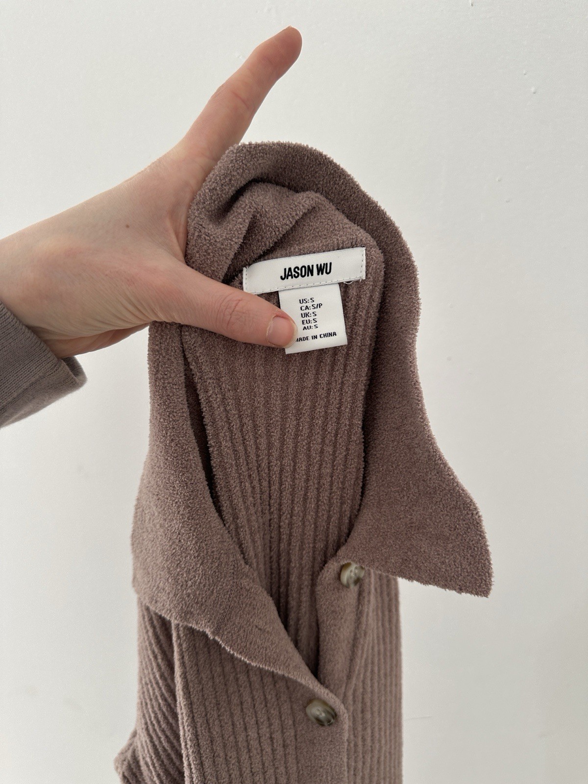 Jason Wu Elevated Basic Small Neutral Cashmere Fe… - image 3