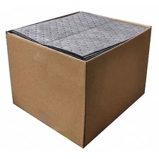 Spilfyter Sfg-72Bx Sorbent Pad, 22 Gal, 16 In X 18 In, Universal, Gray,