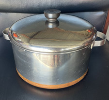 Revere Ware 1801 Stainless Steel 8 Qt Stockpot w/ Lid, Copper Bottom 10 in