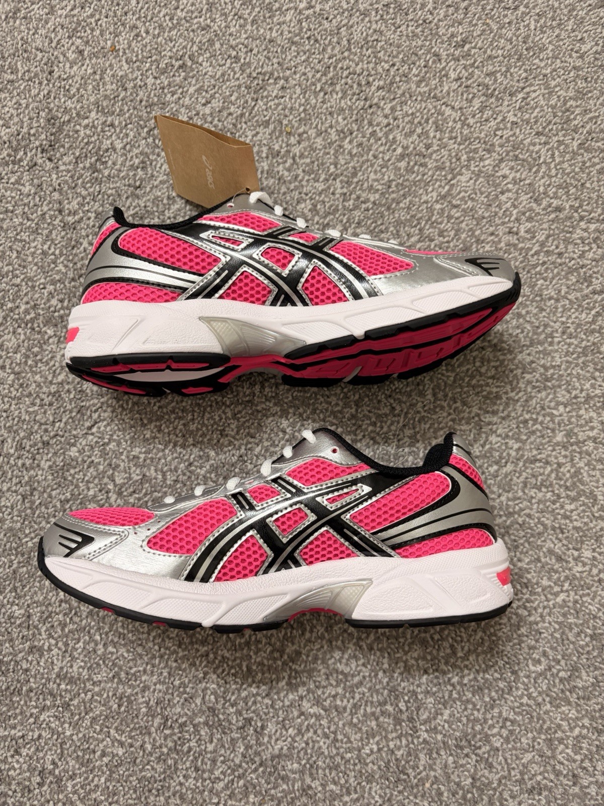 Sz 8.5W. ASICS GEL-1130 Neon Pack Pink Glo/Pure Silver Women's 1202A525-700 thumbnail 3
