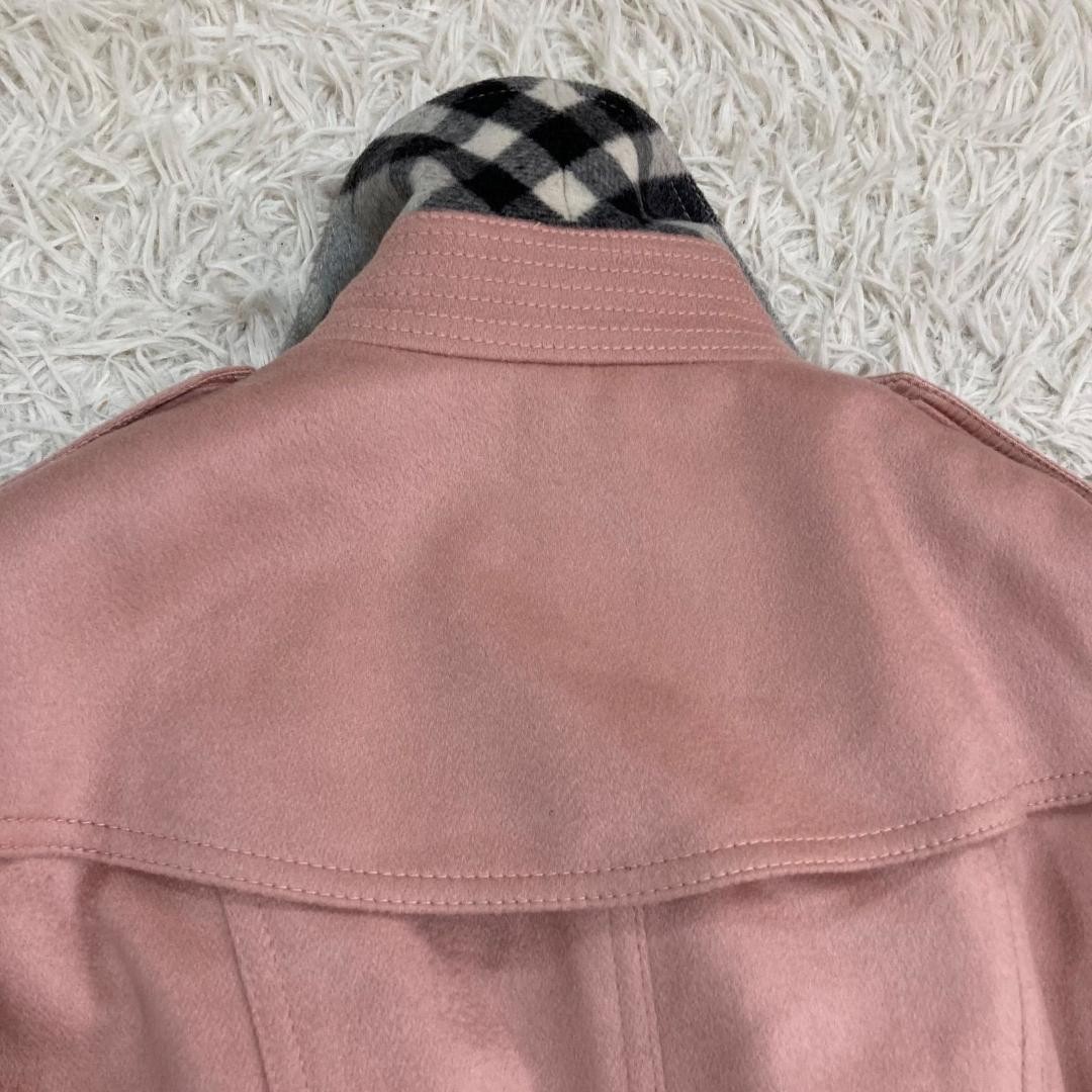 Burberry Sandringham Trench Coat Pink 100% Cashmere Size:42 Used