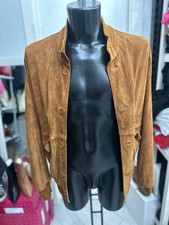 Davin Men's Reindeer Leather Jacket Size48 Brown LLV1381