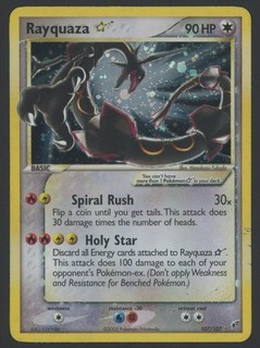 Pokemon Rayquaza Gold Star EX Deoxys Holo Ultra Rare #107 TCG