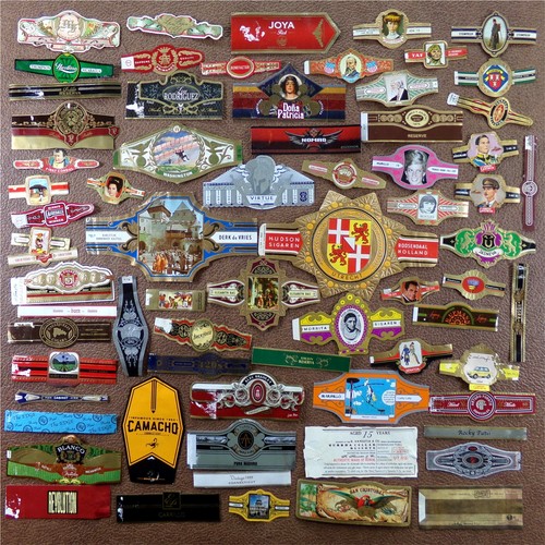 WORLD CIGAR BANDS Unique Mixed Lot Vintage Modern Odd Rare Band Label US Foreign