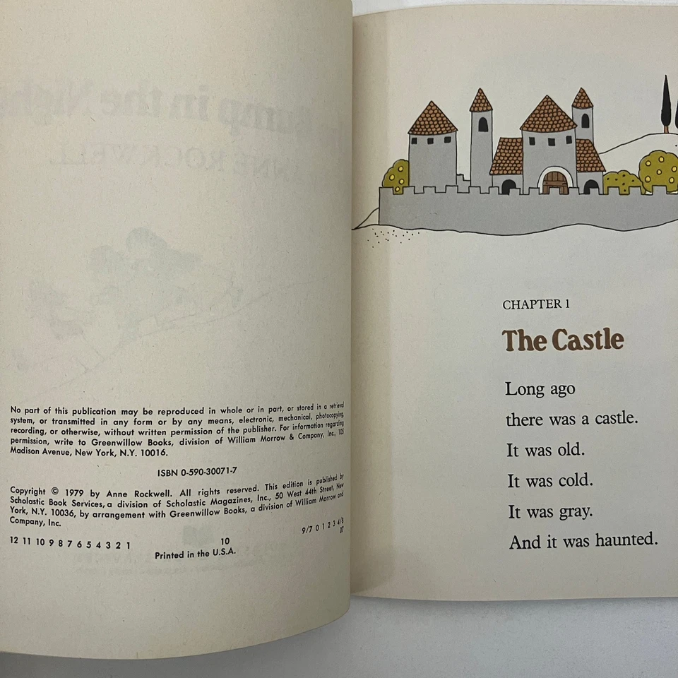 The Bump in the Night Anne Rockwell Kids Picture Book Halloween Scholastic VTG - Image 4 of 4